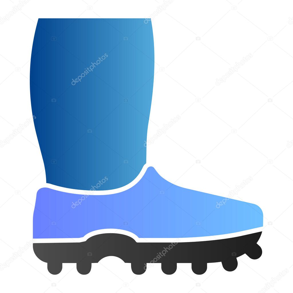 Watertights flat icon. Footwear color icons in trendy flat style. Rubber boots gradient style design, designed for web and app. Eps 10.