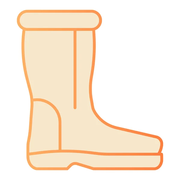 Wol laarzen platte pictogram. Warme schoenen oranje iconen in trendy platte stijl. Voelde boot gradiënt stijl ontwerp, ontworpen voor web en app. Eps 10. — Stockvector