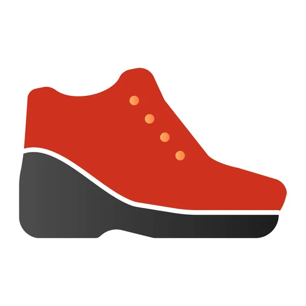 Теплая обувь на платформе плоской иконки. Autamn обувь на каблуках иконки цвета в модном плоском стиле. Дизайн в стиле градиента обуви, разработанный для веб и приложения. Eps 10 . — стоковый вектор