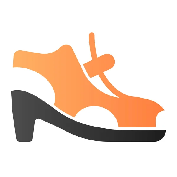 Scarpe da donna con chiusura a icona piatta. Sandali con tacco alto icone di colore in stile piatto alla moda. Design in stile gradiente calzaturiero, progettato per web e app. Eps 10 . — Vettoriale Stock