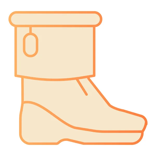 Bottes d'hiver icône plate. Bottes femme icônes orange dans un style plat à la mode. Conception de style dégradé de chaussures féminines, conçu pour le web et l'application. Eps 10 . — Image vectorielle