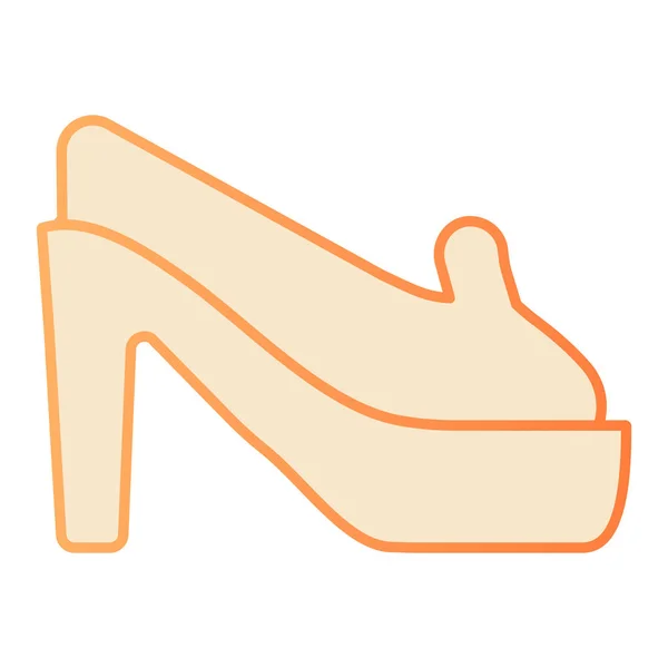 Chaussures sur talons icône plate. Talons hauts icônes orange dans un style plat à la mode. Chaussures femme design de style dégradé, conçu pour le web et l'application. Eps 10 . — Image vectorielle