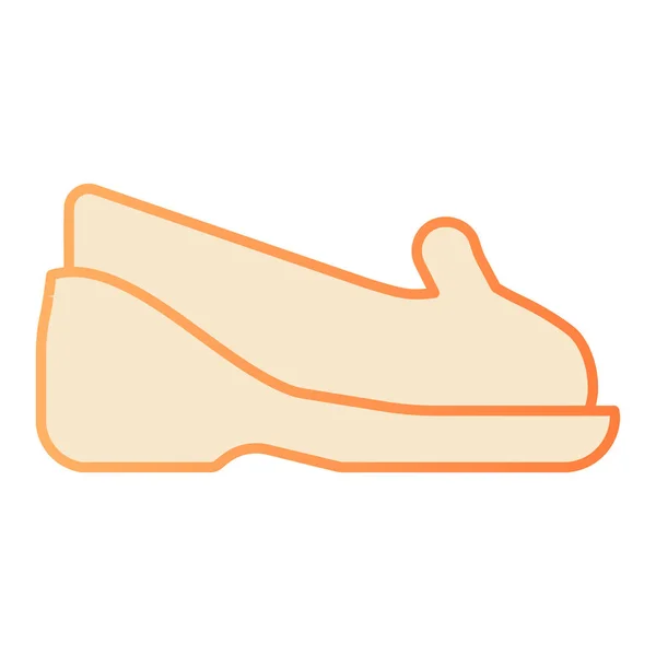 Scarpe sui tacchi icona piatta. Icone arancio mocassini in stile piatto alla moda. Design in stile gradiente calzaturiero, progettato per web e app. Eps 10 . — Vettoriale Stock