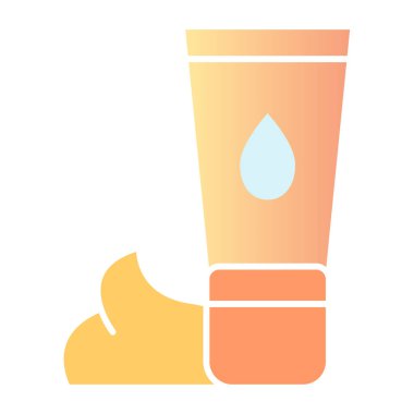 Deri merhemi düz simge. Süslü düz stil krem rengi simgeleri. Ağ ve uygulama için tasarlanmış kozmetik gradyan stili tasarımı. Eps 10.