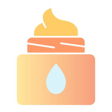 Kozmetik krem düz simge. Düz moda cilt kremi simgeleri. Vücut bakım gradyan stili tasarımı, web ve uygulama için tasarlandı. Eps 10.