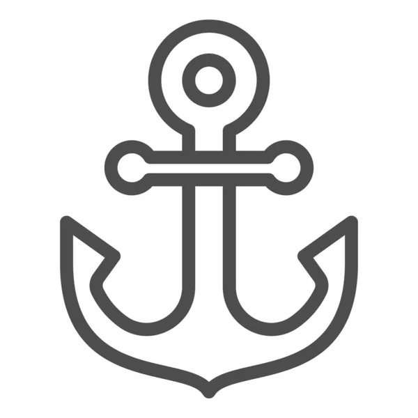 Ikona kotevní šňůry, námořní koncept, znak námořního znaku na bílém pozadí, ikona kotevního úchytu ve stylu osnovy pro mobilní koncept a web design. Vektorová grafika. — Stockový vektor