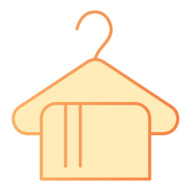Tekstil yassı ikon. Havlu turuncu simgeler düz moda. Banyo gradyan tasarımı, web ve uygulama için tasarlanmış. Eps 10.