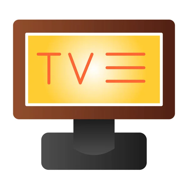 Icono plano de televisión. Mostrar iconos de color en estilo plano de moda. Diseño de estilo degradado de TV, diseñado para web y aplicación. Eps 10 . — Vector de stock