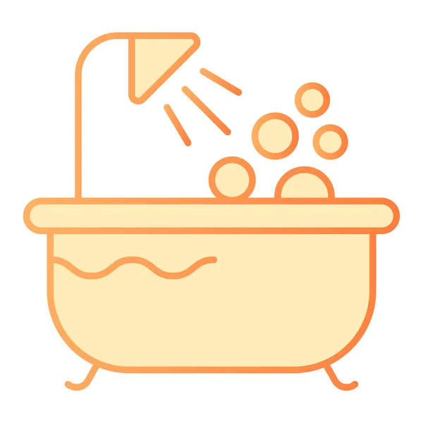 Bañera icono plano. Iconos naranja ducha en estilo plano de moda. Diseño de estilo gradiente de baño, diseñado para web y aplicación. Eps 10 . — Archivo Imágenes Vectoriales