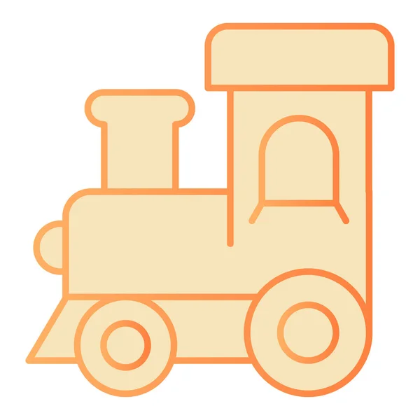 Locomotive flat icon. Train toy orange icons in trendy flat style. Baby toy gradient style design, designed for web and app. Eps 10. — Stock Vector