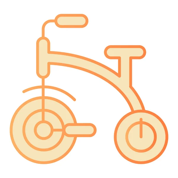 Kids tricycle flat icon. Tricycle bike orange icons in trendy flat style. Baby bike gradient style design, designed for web and app. Eps 10.