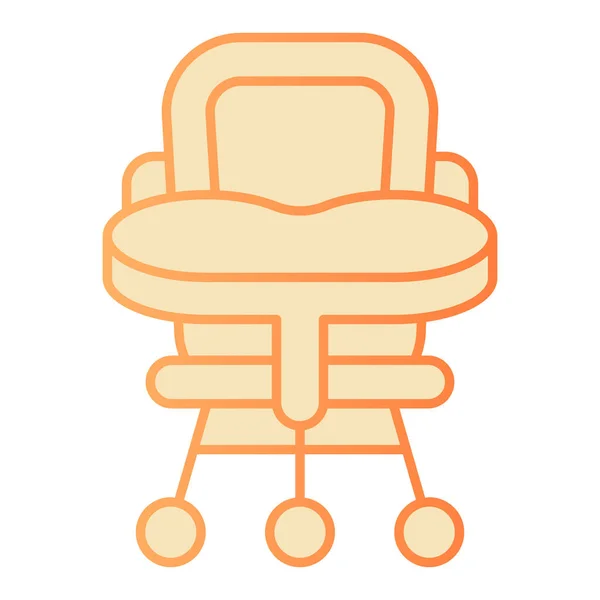 Babystuhl flach Symbol. Hochstuhl orange Symbole im trendigen flachen Stil. Design des Kindersitzgefälles, entworfen für Web und App. Eps 10. — Stockvektor