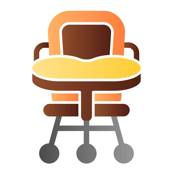 Baby chair flat icon. High chair color icons in trendy flat style. Kid seat gradient style design, designed for web and app. Eps 10. — Stock Vector