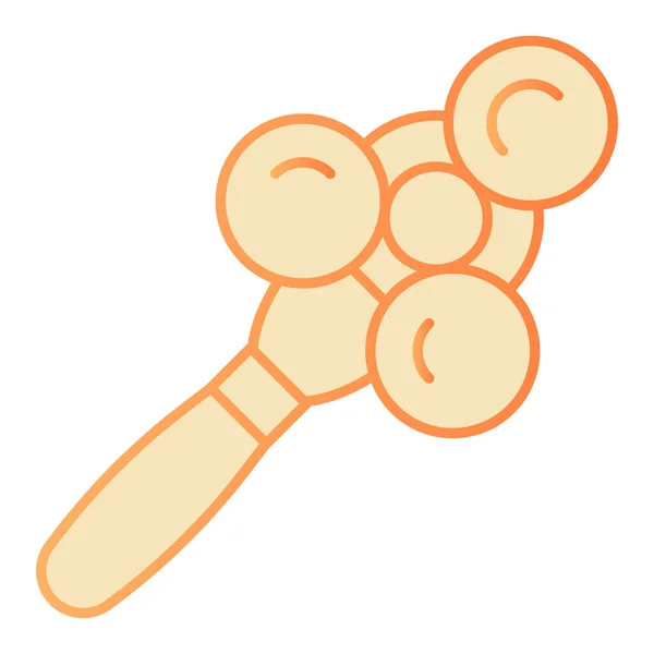 Bebê chocalho ícone plano. Beanbag ícones laranja em estilo moderno plana. Crianças design estilo gradiente de brinquedo, projetado para web e aplicativo. Eps 10 . — Vetor de Stock