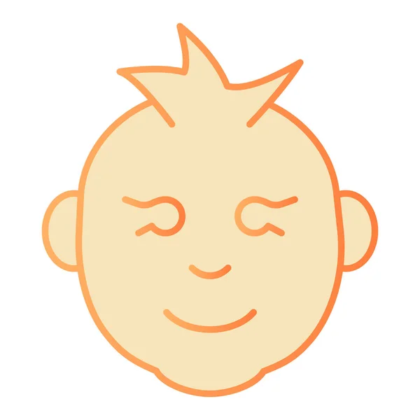 Chłopiec ma płaską ikonę. Pomarańczowe ikony chłopca w modnym płaskim stylu. Kid uśmiechnięty gradientowy styl projektowania, przeznaczony do sieci i aplikacji. Eps 10. — Wektor stockowy