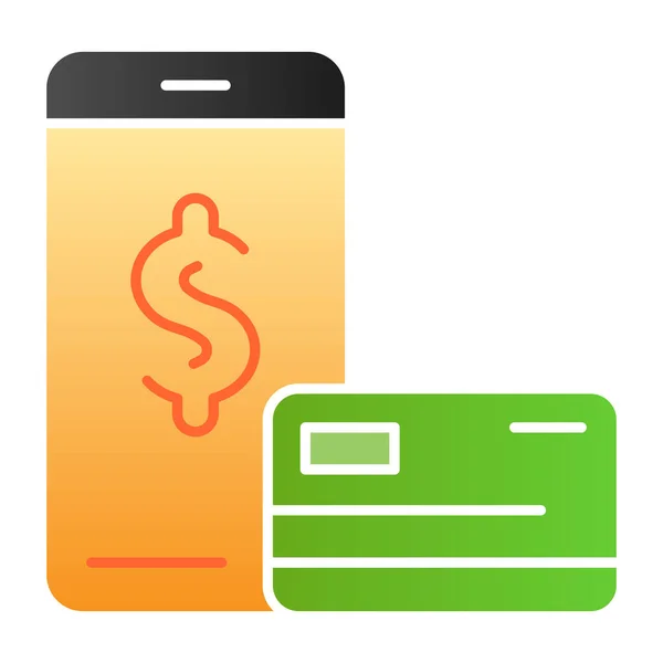 Mobile icône plate de paiement. Icônes de couleur de paiement en ligne dans le style plat à la mode. Design de style dégradé pour carte de crédit et smartphone, conçu pour le web et l'application. Eps 10 . — Image vectorielle
