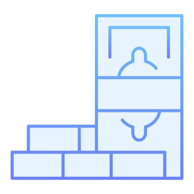 Para güvenliği ikonu. Dolar ve tuğla mavi simgeleri düz moda. Para birikimi gradyan tasarımı, web ve uygulama için tasarlandı. Eps 10.