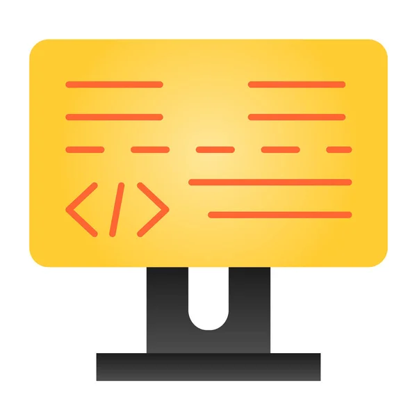 Programmierung flach Symbol. Entwicklung Farbsymbole im trendigen flachen Stil. Design des Computergradienten, entworfen für Web und App. Eps 10. — Stockvektor