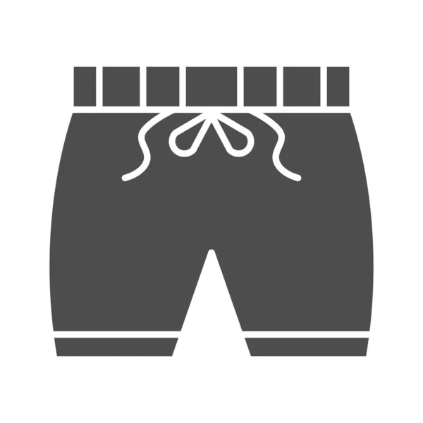 Short icône solide, concept d'été, maillot de bain signe sur fond blanc, maillot de bain icône en style glyphe pour concept mobile et web design. Graphiques vectoriels . — Image vectorielle