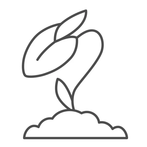 Gemme di fiori icona linea sottile, concetto floreale, rosa fiori chiusi segno su sfondo bianco, rosa bocciolo di fiori icona in stile contorno per il concetto di mobile e web design. Grafica vettoriale . — Vettoriale Stock
