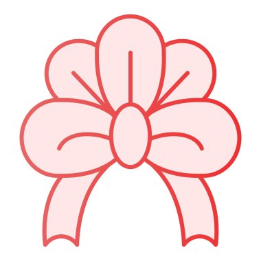 Bayram yayı düz simgesi. Moda tarzında pembe dekor simgeleri. Şirin düğüm gradyan stil tasarımı, ağ ve uygulama için tasarlanmış. Eps 10.