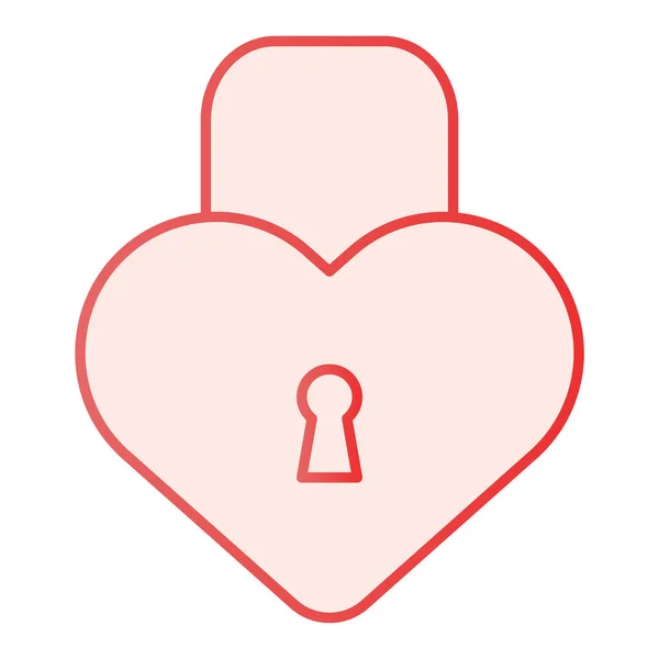 Heart shape lock flat icon. Love padlock pink icons in trendy flat style. Closed lock gradient style design, designed for web and app. Eps 10. — Stock Vector
