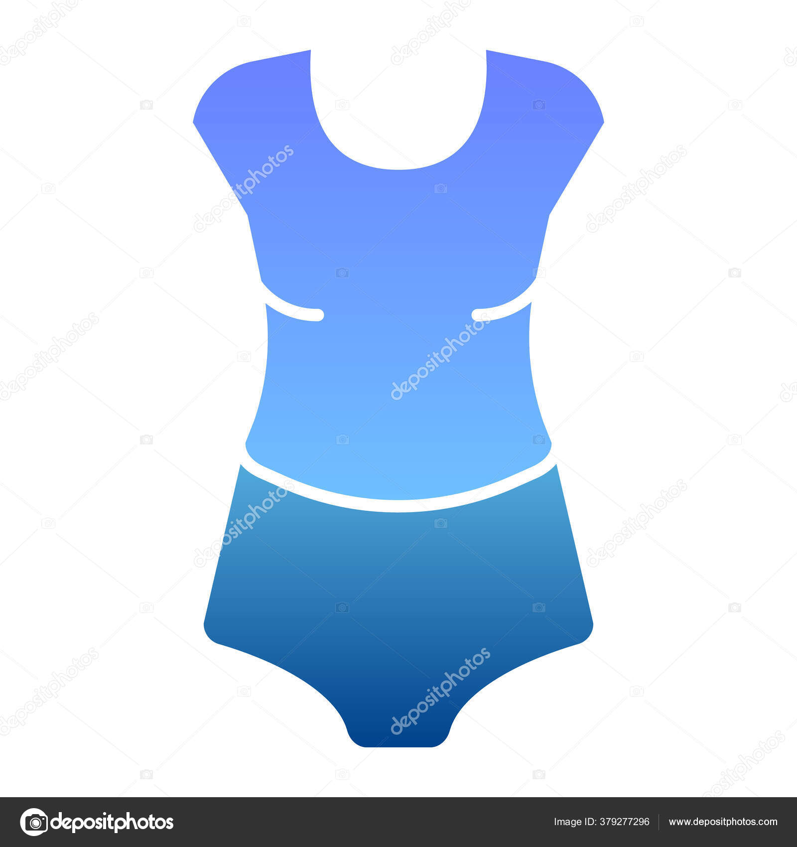 Tshirt and panties flat icon. Woman underware color icons in trendy