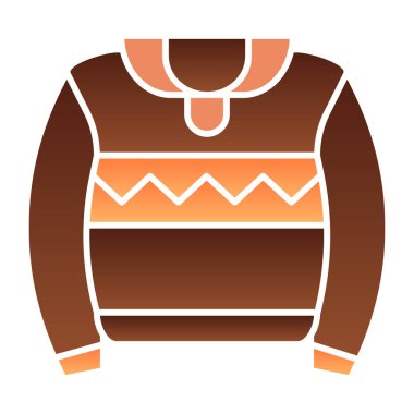 Süveter düz simge. Jumper renk simgeleri modaya uygun düz stil. Sıcak kıyafetler gradyan stil tasarımı, web ve uygulama için tasarlanmış. Eps 10.