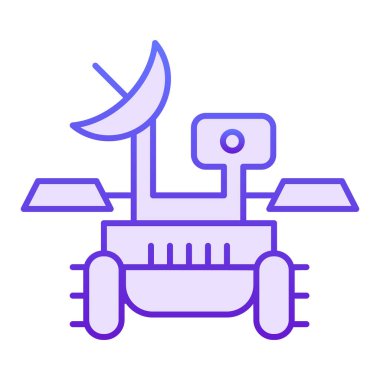 Mars gezgini ikonu. Modül gezgin menekşe simgeleri son moda düz stil. Ağ ve uygulama için tasarlanmış, gradyan stil tasarımı. Eps 10.