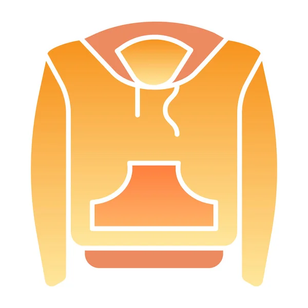 Icono plano con capucha. Iconos de color con capucha en estilo plano de moda. Diseño de estilo degradado de ropa deportiva, diseñado para web y aplicación. Eps 10 . — Vector de stock