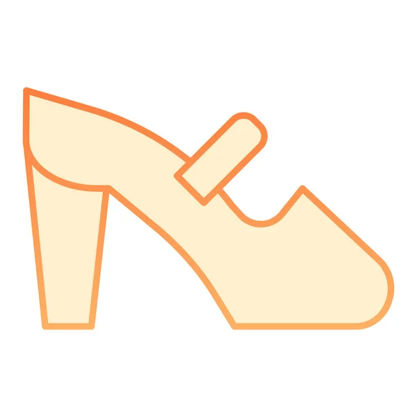 Tacones altos icono plano. Zapato mujer de color naranja iconos en estilo plano de moda. Diseño de estilo degradado de calzado, diseñado para web y aplicación. Eps 10 . — Archivo Imágenes Vectoriales