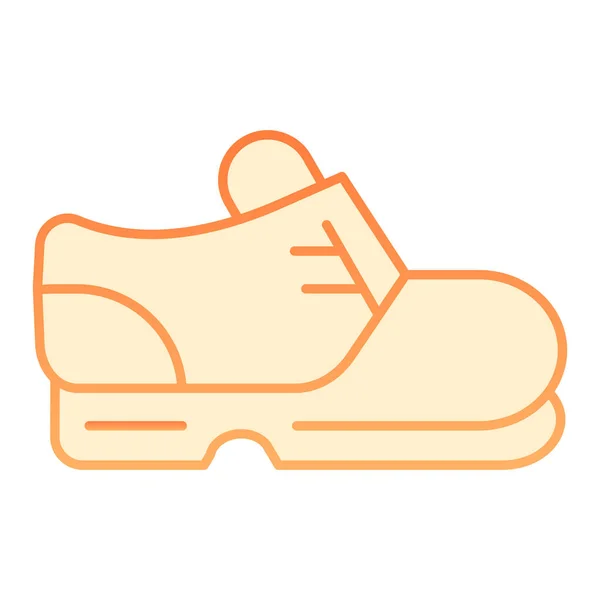 Пешеходный ботинок. Оранжевые значки обуви в модном плоском стиле. Дизайн обуви в стиле hike, разработанный для веб-сайтов и приложений. Eps 10 . — стоковый вектор