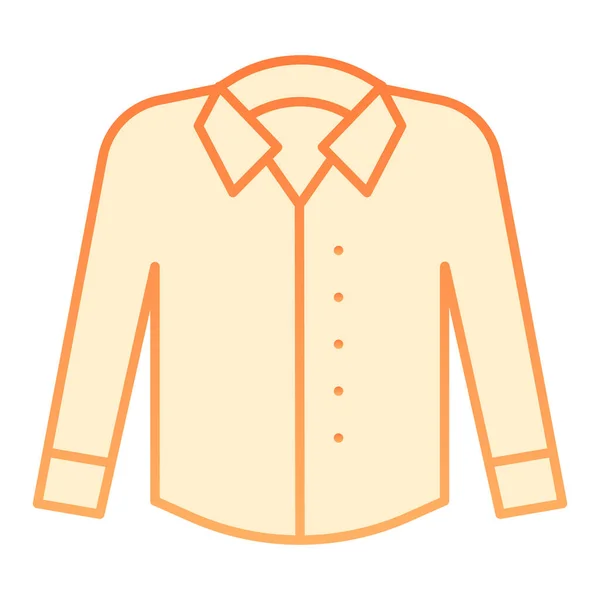 Camisa com mangas compridas ícone plana. Ícones de laranja roupas formais em estilo moderno plana. Homens design estilo gradiente de vestuário, projetado para web e app. Eps 10 . — Vetor de Stock