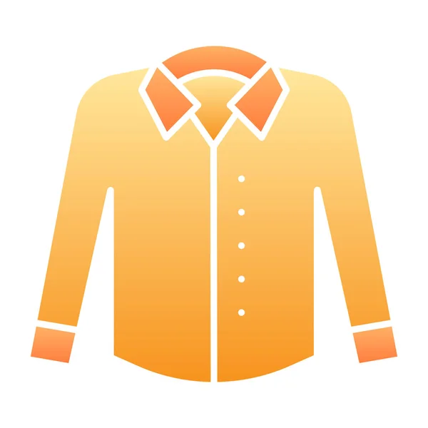 Overhemd met lange mouwen plat icoon. Formele kleding kleur pictogrammen in trendy platte stijl. Mannen kledinggradiënt stijl ontwerp, ontworpen voor web en app. Eps 10. — Stockvector