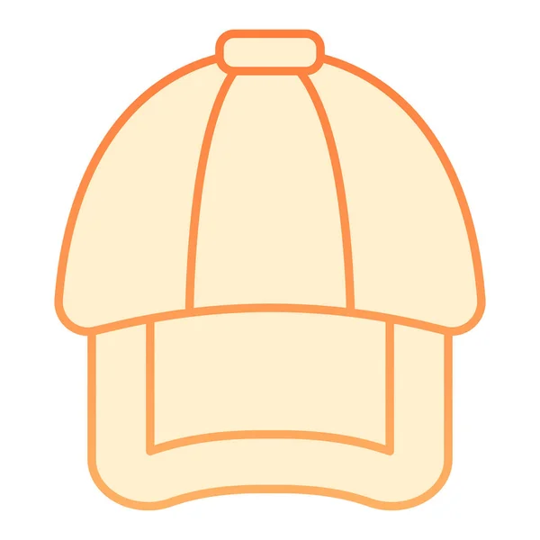 Cap flache Symbol. Hut orangefarbene Symbole im trendigen flachen Stil. Design für Kopfbedeckungen im Gradienten-Stil, entworfen für Web und App. Eps 10. — Stockvektor