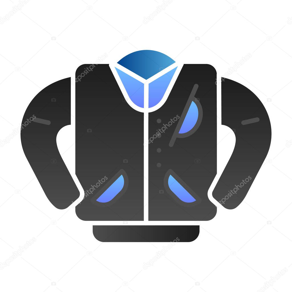Letterman jacket flat icon. High school jacket color icons in trendy flat style. Uniform gradient style design, designed for web and app. Eps 10.