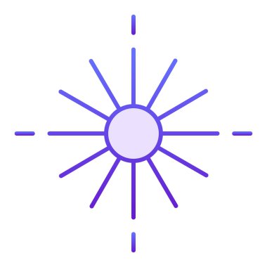 Yıldız düz ikonu. Parlayan yıldız mor simgeleri modaya uygun düz bir şekilde. Ağ ve uygulama için tasarlanmış hafif gradyan tarzı tasarım. Eps 10.