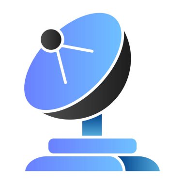 Uydu çanağı simgesi. Moda düz stil anten renk simgeleri. Televizyon gradyan tarzı tasarım, web ve uygulama için tasarlandı. Eps 10.