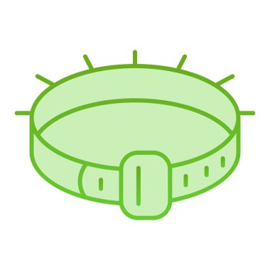 Köpek tasması düz ikon. Evcil hayvan tasması yeşil simgeler moda düz stil. Hayvan kemeri gradyan tasarımı, web ve uygulama için tasarlanmış. Eps 10.