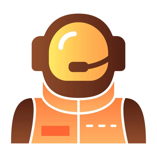 Astronauta avatar flat icon. Ícones de cor Spaceman em estilo moderno plana. Cosmonauta design estilo gradiente, projetado para web e app. Eps 10 . — Vetor de Stock