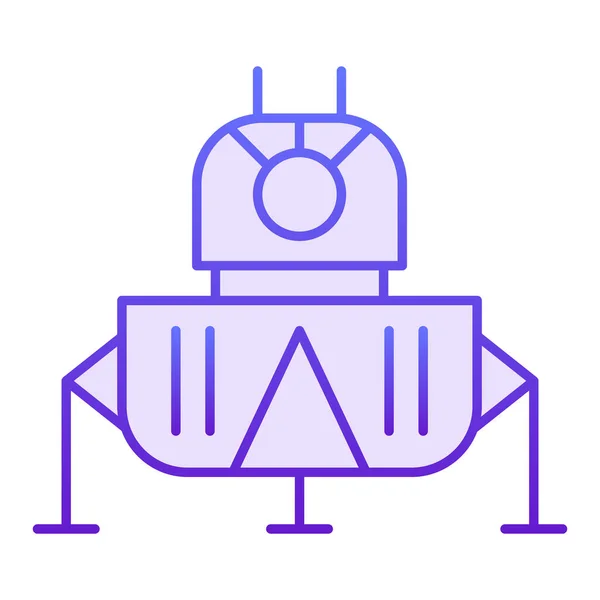 Űrleszálló modul lapos ikon. Kozmosz ibolya ikonok divatos lapos stílusban. Űrhajó gradiens stílusú design, web és app. 10. rész. — Stock Vector