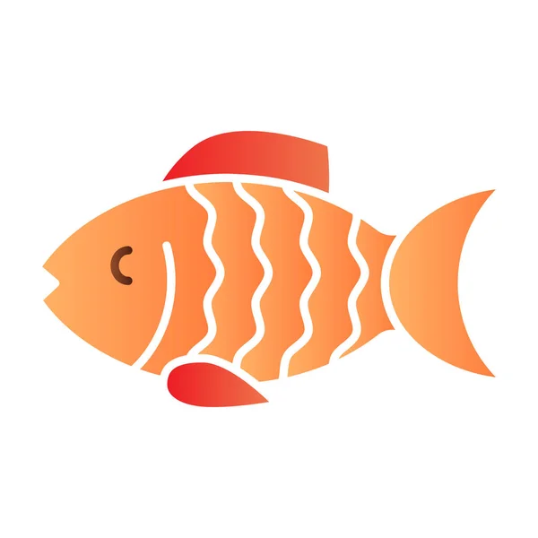 Icono plano de pescado. Iconos de color acuático en estilo plano de moda. Diseño de estilo degradado animal, diseñado para web y aplicación. Eps 10 . — Vector de stock