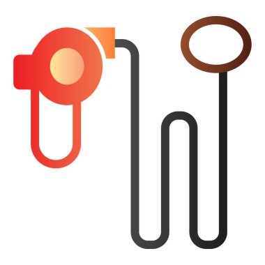 Otomatik tasma rulet düz simgesi. Rulet ve tasma rengi simgeleri son moda düz stil. Hayvan aksesuarı gradyan tasarımı, web ve uygulama için tasarlandı. Eps 10.