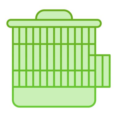 Humsterlar için kafes düz ikon. Hayvan kafesi yeşil simgeleri modaya uygun, düz stil. Hayvan aksesuarı gradyan tasarımı, web ve uygulama için tasarlandı. Eps 10.