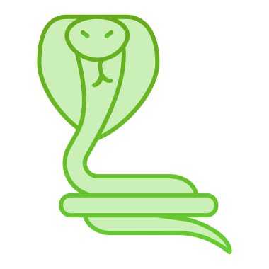 Yılan yassı ikonu. Modayı takip eden yeşil hayvan simgeleri. Sürüngen gradyan tarzı tasarım, ağ ve uygulama için tasarlandı. Eps 10.