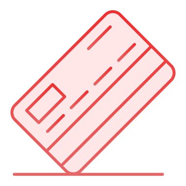 Kredi kartı düz simgesi. Ödeme pembe simgeleri modaya uygun düz stil. Gradyan tasarımı öde, web ve uygulama için tasarlandı. Eps 10.