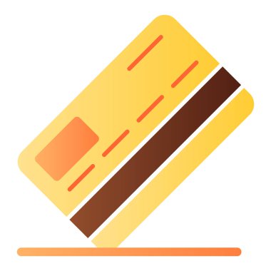 Kredi kartı düz simgesi. Ödeme renk simgeleri modada düz. Gradyan tasarımı öde, web ve uygulama için tasarlandı. Eps 10.