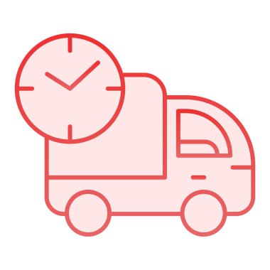 Kamyon nakliye ikonu. Moda tarzında hızlı teslim edilen pembe simgeler. Araba teslimatı, internet ve uygulama için tasarlanmış gradyan stil tasarımı. Eps 10.