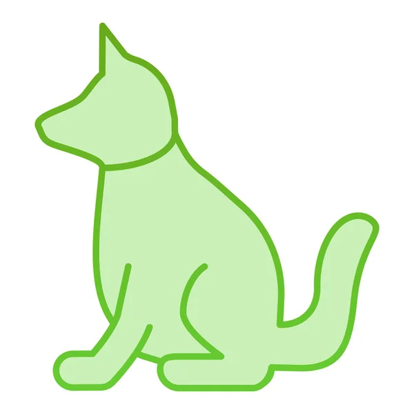 Hond plat pictogram. Groene iconen in trendy platte stijl. Puppy gradiënt stijl ontwerp, ontworpen voor web en app. Eps 10. — Stockvector