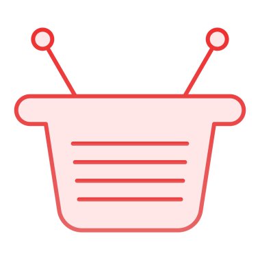 Basket düz simgesi. Düz moda pazar pembe simgeleri. Alışveriş gradyan tasarımı, web ve uygulama için tasarlanmış. Eps 10.